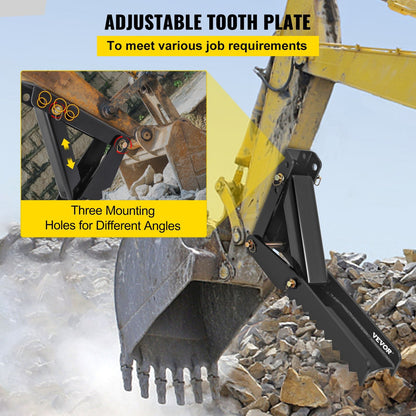 Heavy Duty 0.68m Backhoe Thumb with 12mm Teeth for Excavator Attachments