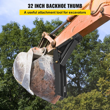Adjustable 0.81m Backhoe Excavator Thumb Attachment with 12MM Bolt-On Design
