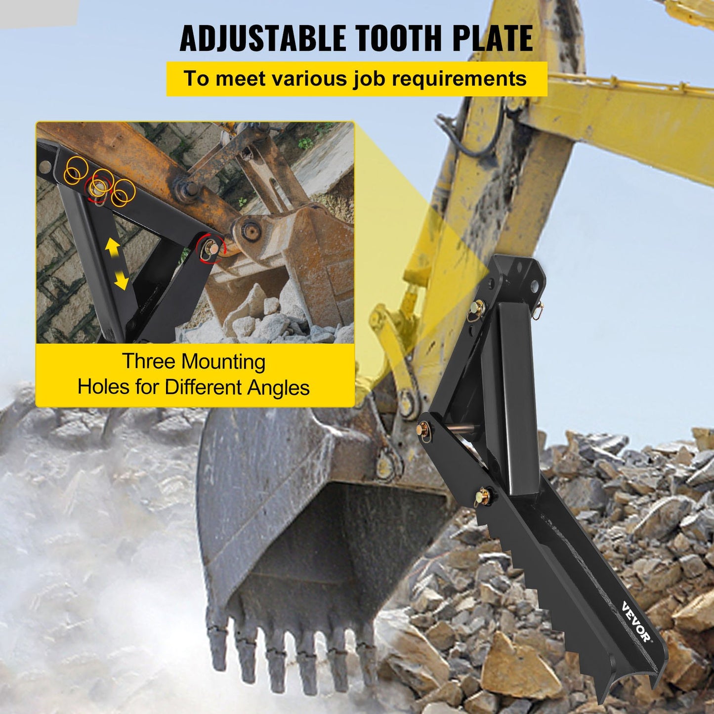 VEVOR 32 inch Backhoe Excavator Thumb Attachments Weld On Adjustable Boom Tractor