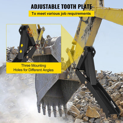 Adjustable 0.91m Backhoe Excavator Thumb Attachment with Thick Steel Teeth