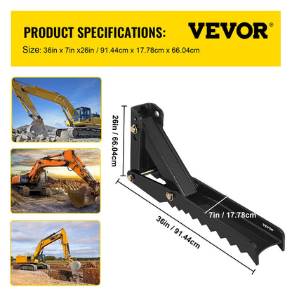 VEVOR Backhoe Excavator Thumb Attachments, 91.44 cm  Adjustable Extreme Weld On
