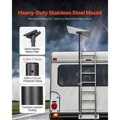 VEVOR Starlink RV Ladder Mount 360°Adjustable Extra Long Starlink for Gen 3