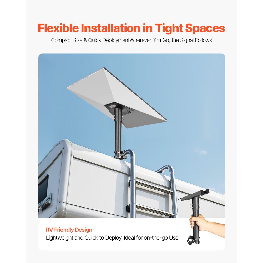 VEVOR Starlink RV Ladder Mount 360°Adjustable Extra Short Starlink for Gen 3