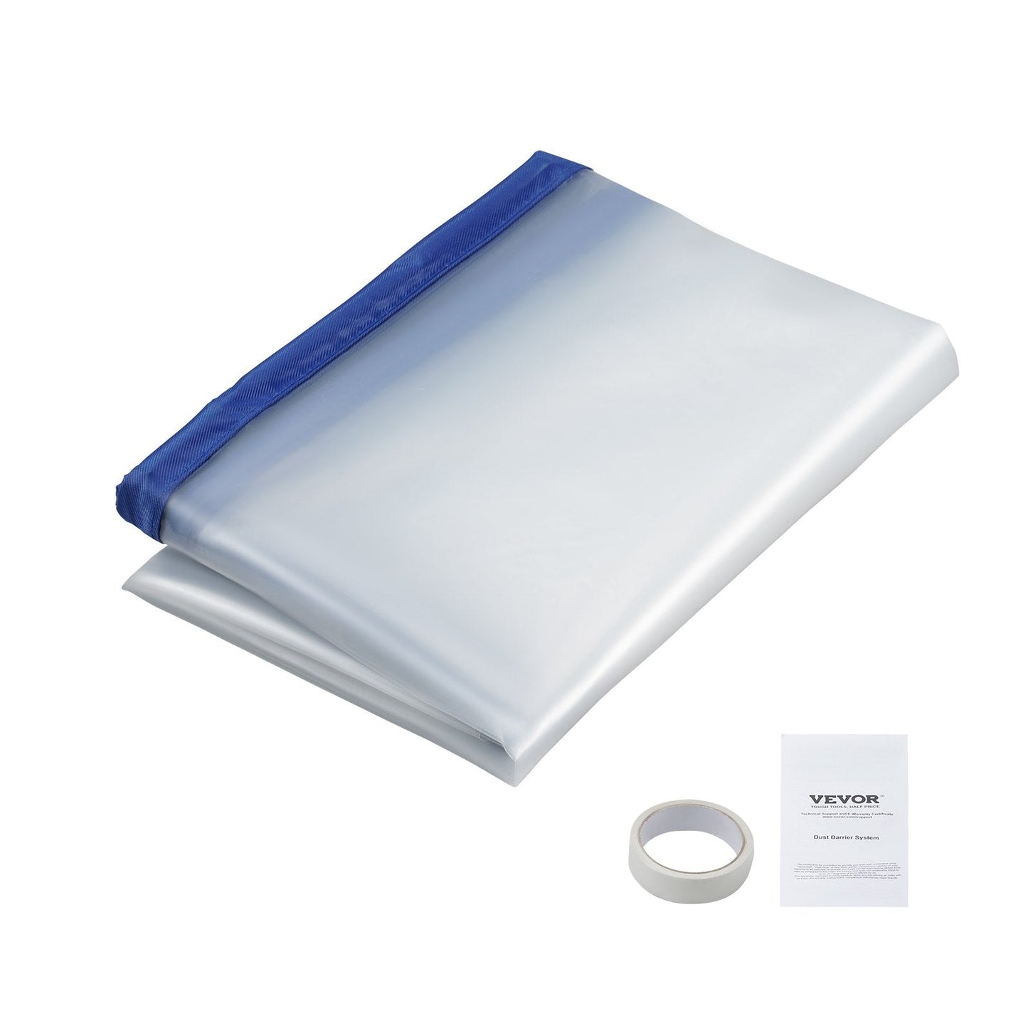 Magnetic Self-Closing Dust Barrier Door Kit, 2.3 x 1.2 m, Eco-Friendly & Durable