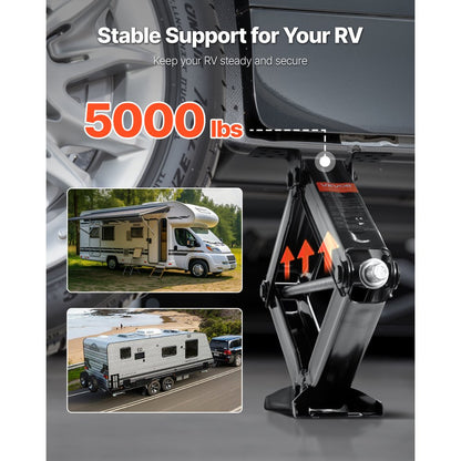 VEVOR RV Scissor Jacks 2268kg 59.5cm RV Stabilizer Leveling Scissor Jacks 4 Set