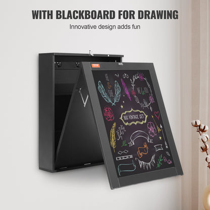 VEVOR Wall Mounted Desk, Fold out Convertible Desk, Multi-Function Folding Wall