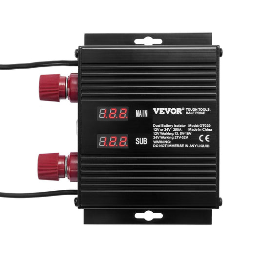 VEVOR Dual Battery Smart Isolator, 250 AMP, Universal VSR Voltage Sensitive Relay
