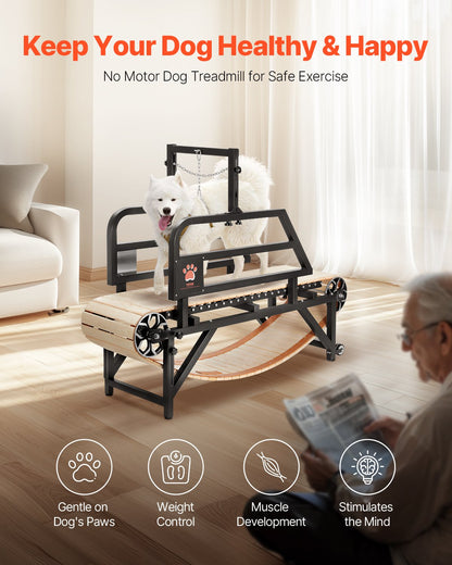Dog Treadmill for Medium Dogs up to 220 lbs Indoor Pet Running Machine, 175 x 51 x 130 cm