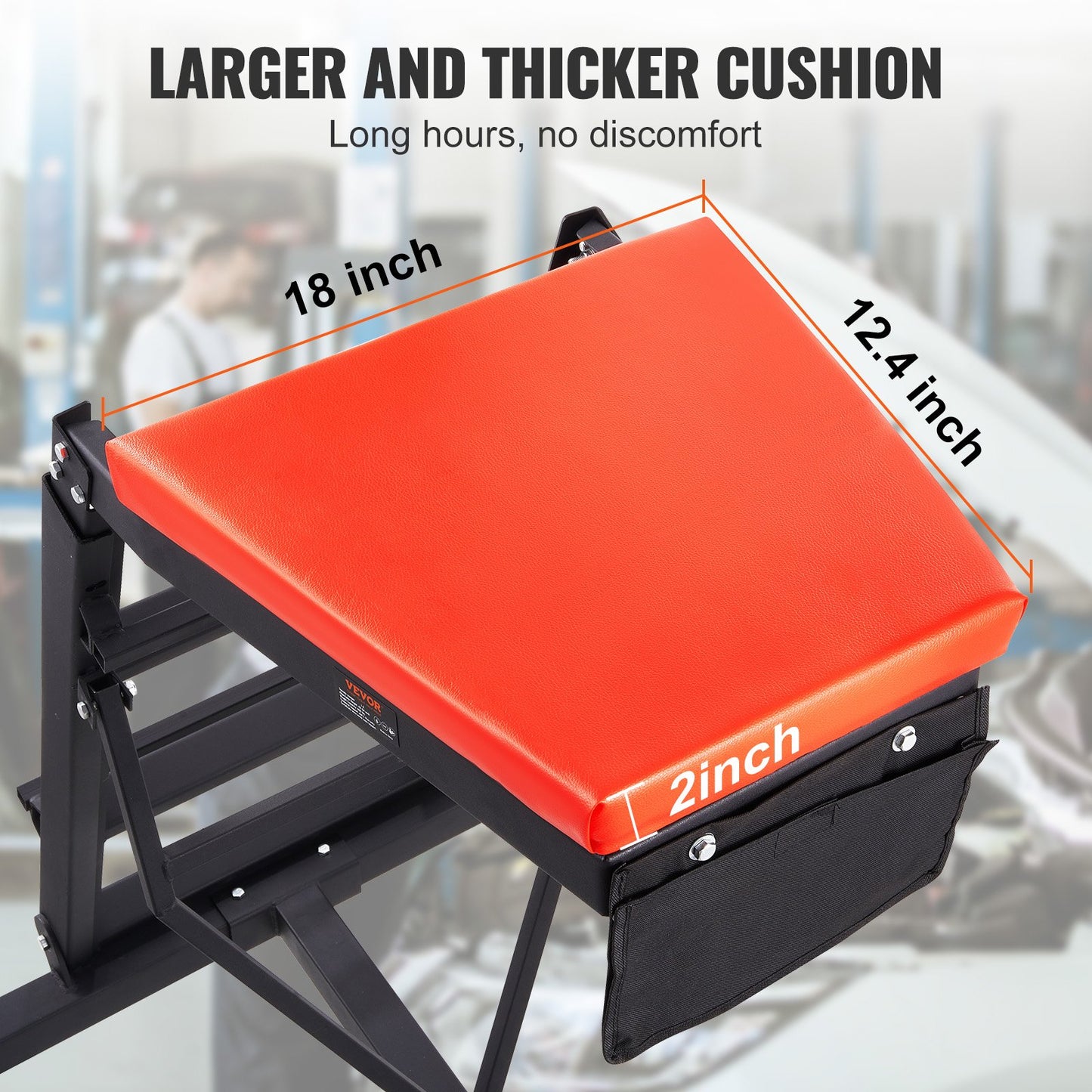 VEVOR Automotive Topside Creeper, with Adjustable Height 49.6" to 75.6", 181.44KGS
