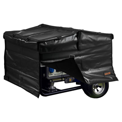 Generator Cover, 860 x 605 x 530 mm Waterproof Universal Generator Cover for Most Generators 3500-12000 Watt, Portable Generator Running Cover with Heavy Duty Thicken 420D Oxford Fabric, Black