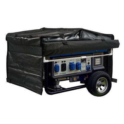 Generator Cover, 860 x 605 x 530 mm Waterproof Universal Generator Cover for Most Generators 3500-12000 Watt, Portable Generator Running Cover with Heavy Duty Thicken 420D Oxford Fabric, Black