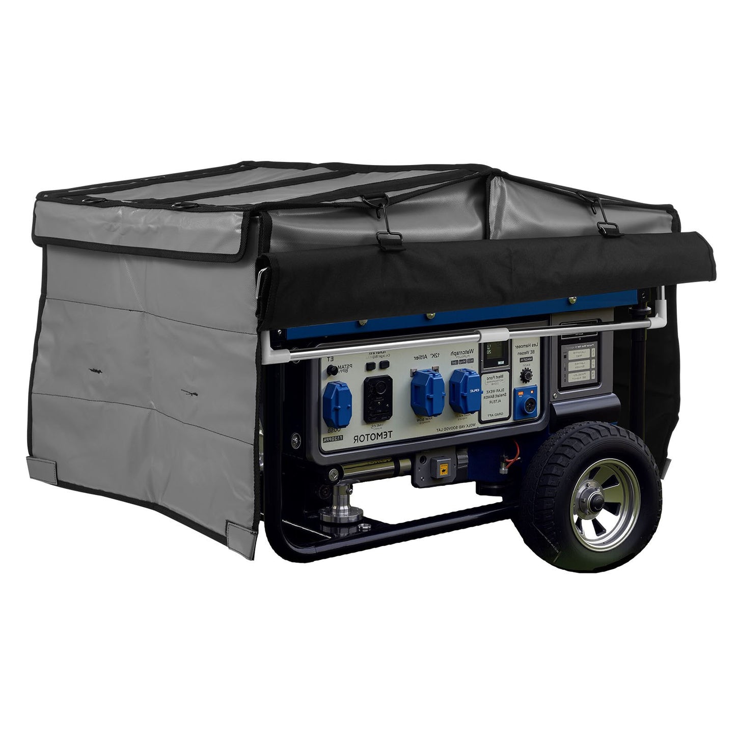 Generator Cover, 865 x 657 x 535 mm Waterproof Universal Generator Cover for Most Generators 3500-12000 Watt, Portable Generator Running Cover with Heavy Duty Thicken 420D Oxford Fabric, Grey