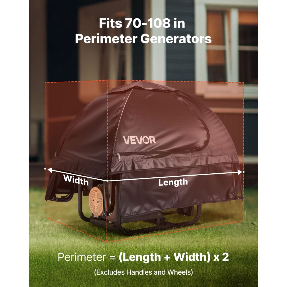 VEVOR Generator Cover Universal Generator Waterproof Cover 915x660x660 mm Black