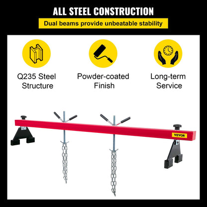 Engine Load Leveler Support Bar, 500 kg Capacity, Dual Hook, Steel Construction