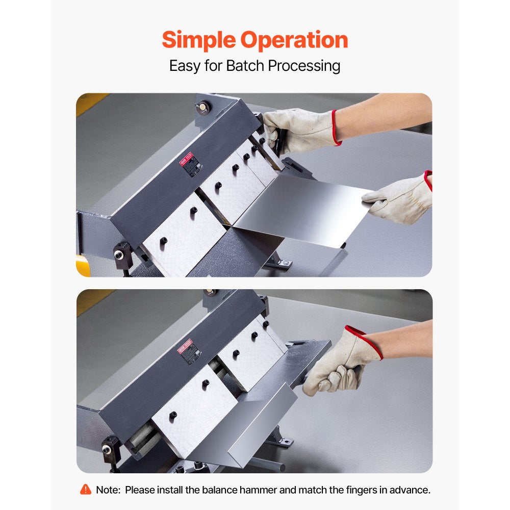 610 mm Box and Pan Brake 0-135° 16 Ga Sheet Metal Bending Brake 5 Fingers