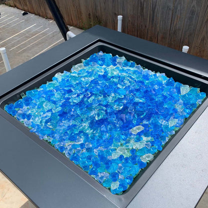 4.5 KG Fire Glass 19.05 mm Fireplace Glass Rocks for Fire Pit 3 Colors