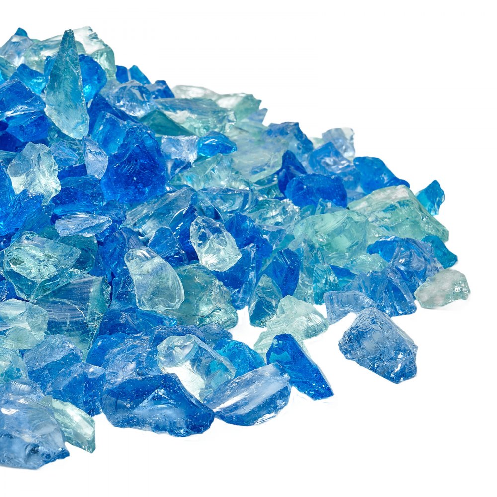 4.5 KG Fire Glass 19.05 mm Fireplace Glass Rocks for Fire Pit 3 Colors