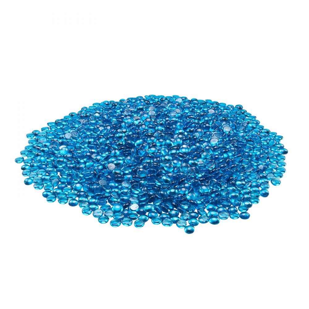 4.5KG Fire Glass 19.05 mm Fireplace Glass Rocks for Firepit Caribbean Blue
