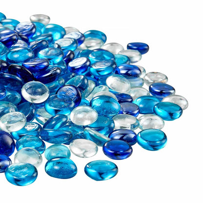 4.5KG Fire Glass 19.05mm Round Fireplace Glass Rocks for Fire Pit 3 Colors
