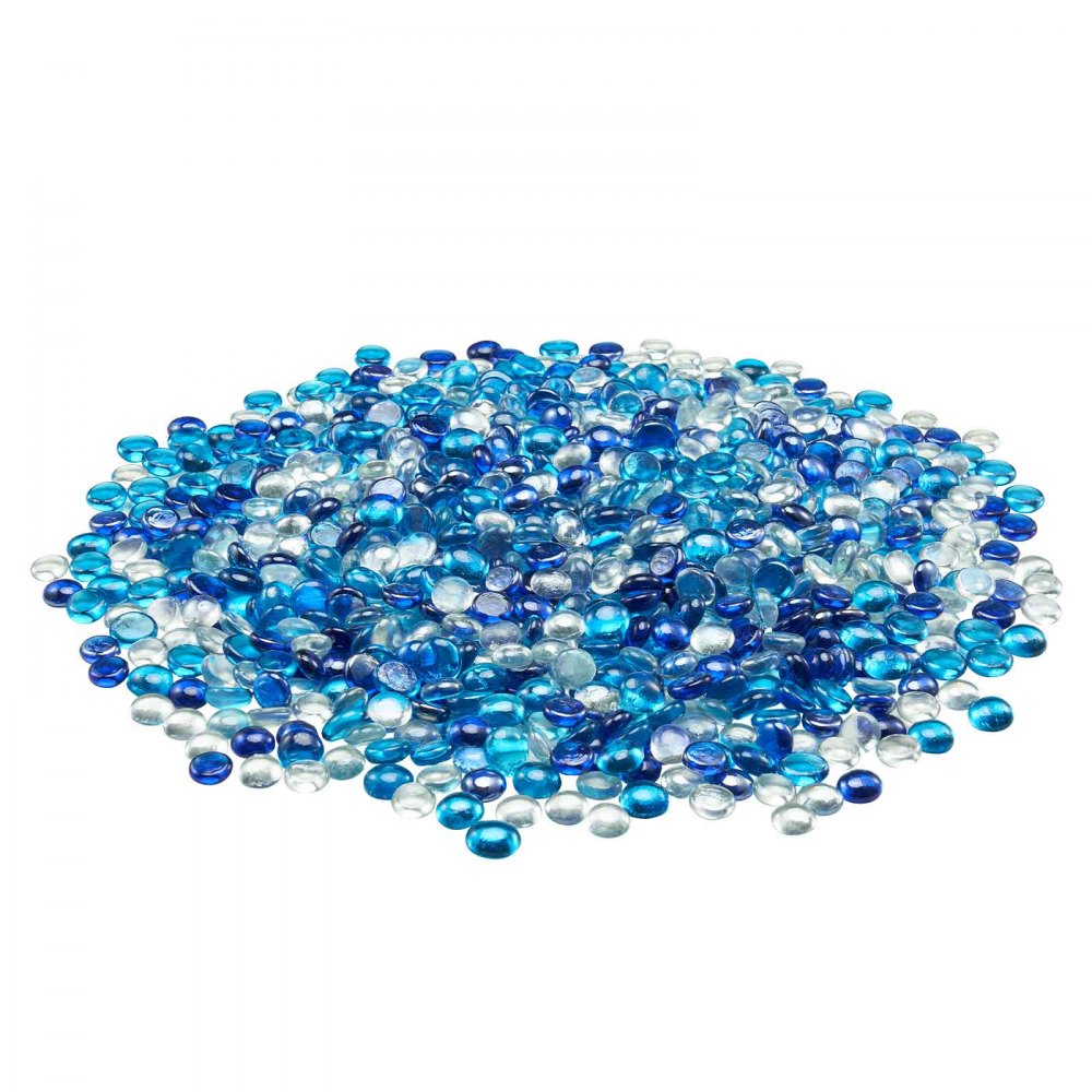 4.5KG Fire Glass 19.05mm Round Fireplace Glass Rocks for Fire Pit 3 Colors