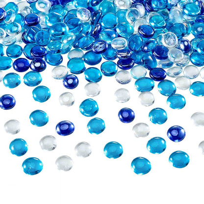 4.5KG Fire Glass 19.05mm Round Fireplace Glass Rocks for Fire Pit 3 Colors