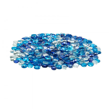 4.5KG Fire Glass 19.05mm Round Fireplace Glass Rocks for Fire Pit 3 Colors
