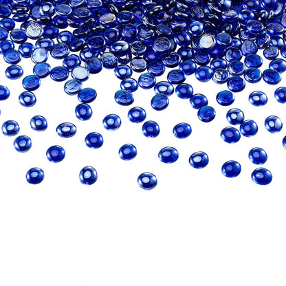 9KG Fire Glass 19.05mm Round Fireplace Glass Rocks for Firepit Cobalt Blue
