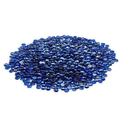 9KG Fire Glass 19.05mm Round Fireplace Glass Rocks for Firepit Cobalt Blue
