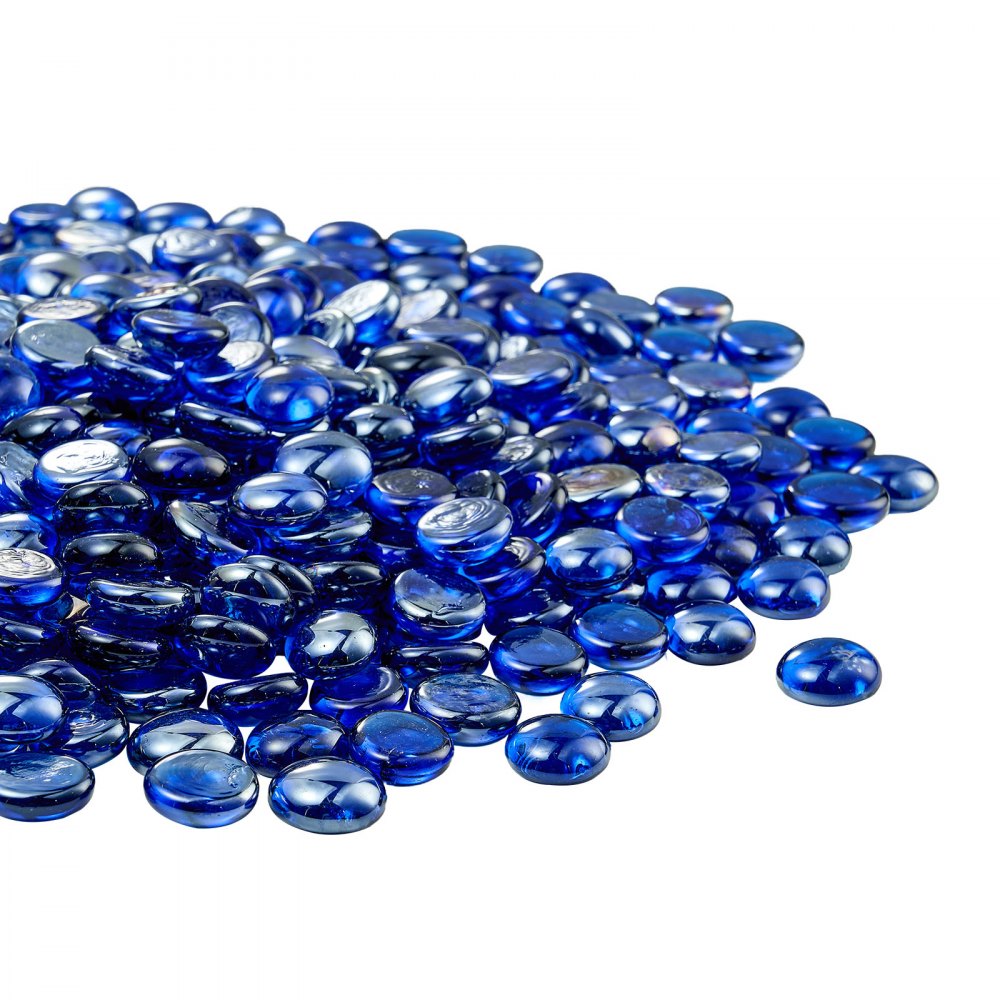 4.5 KG Fire Glass 19.05 mm Fireplace Glass Rocks for Firepit Cobalt Blue
