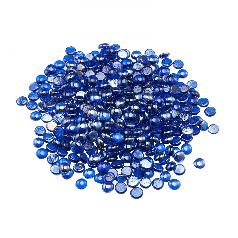 4.5 KG Fire Glass 19.05 mm Fireplace Glass Rocks for Firepit Cobalt Blue