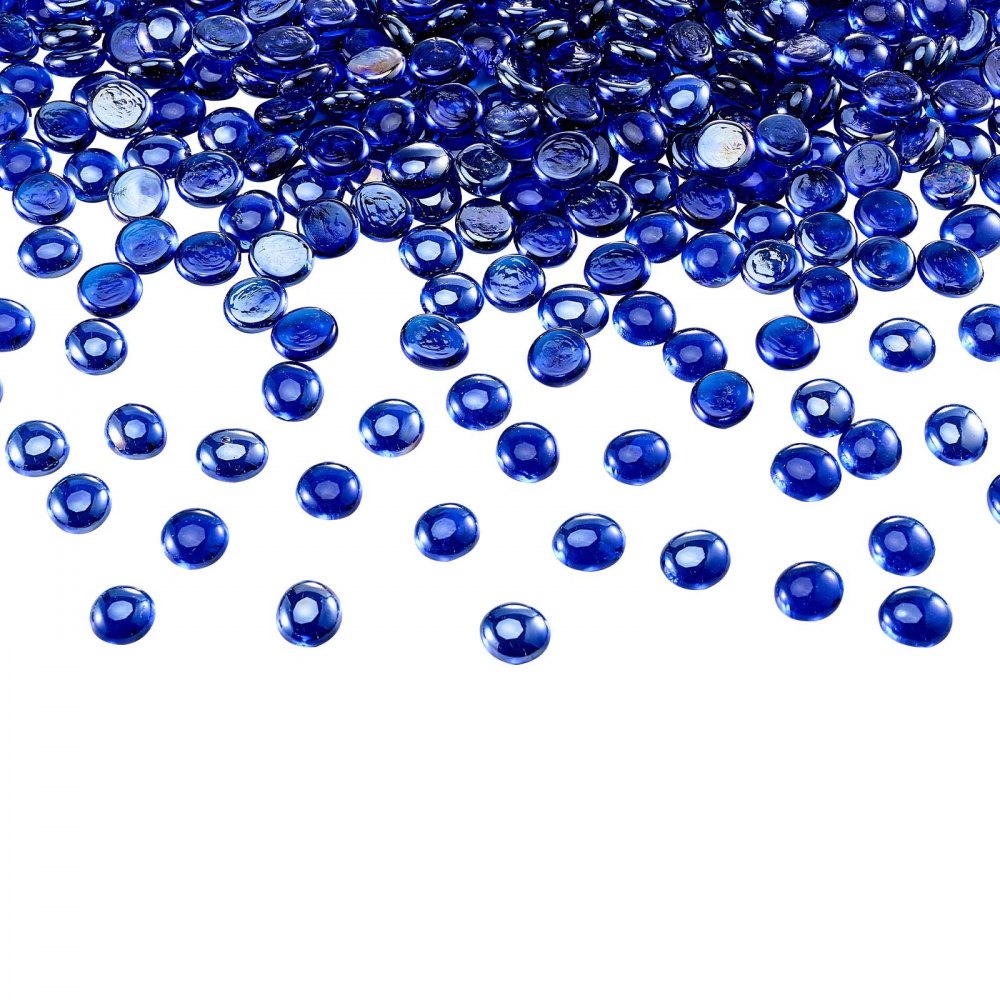 4.5 KG Fire Glass 19.05 mm Fireplace Glass Rocks for Firepit Cobalt Blue