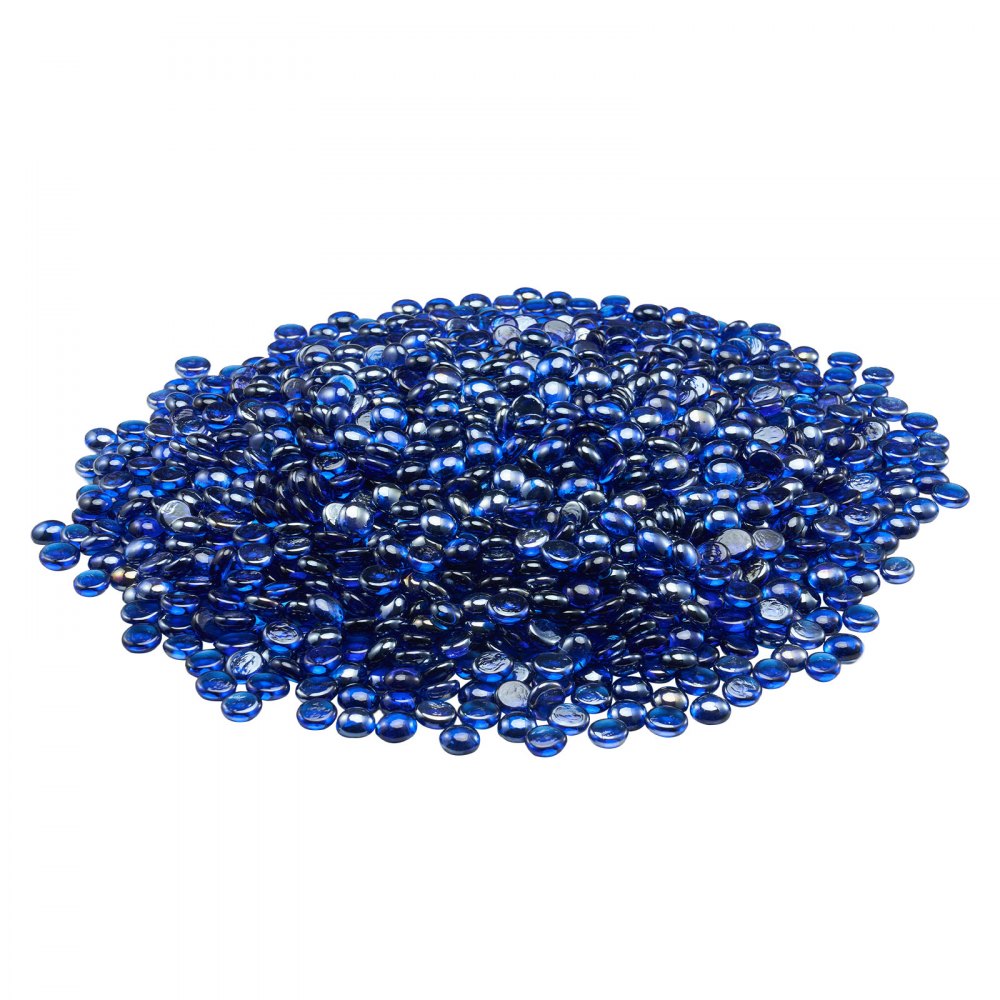 4.5 KG Fire Glass 19.05 mm Fireplace Glass Rocks for Firepit Cobalt Blue