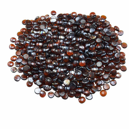 4.5KG Fire Glass 19.05mm Fireplace Glass Rocks for Fire Pit Rich Amber