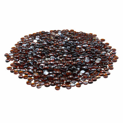 4.5KG Fire Glass 19.05mm Fireplace Glass Rocks for Fire Pit Rich Amber