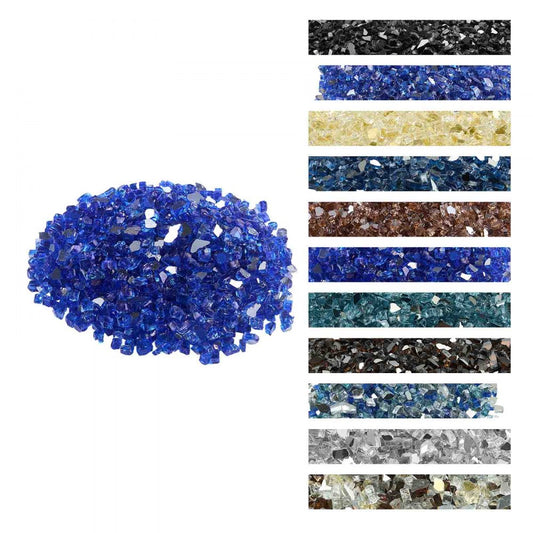 9 KG Fire Glass 12.7 mm Fireplace Glass Rocks for Fire Pit Cobalt Blue