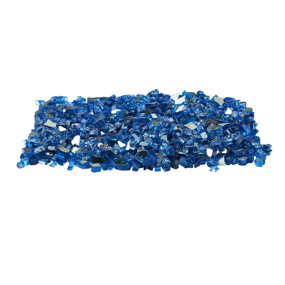 4.5 KG Fire Glass 12.7 mm Fireplace Glass Rocks for Fire Pit Pacific Blue