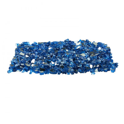4.5 KG Fire Glass 12.7 mm Fireplace Glass Rocks for Fire Pit Pacific Blue