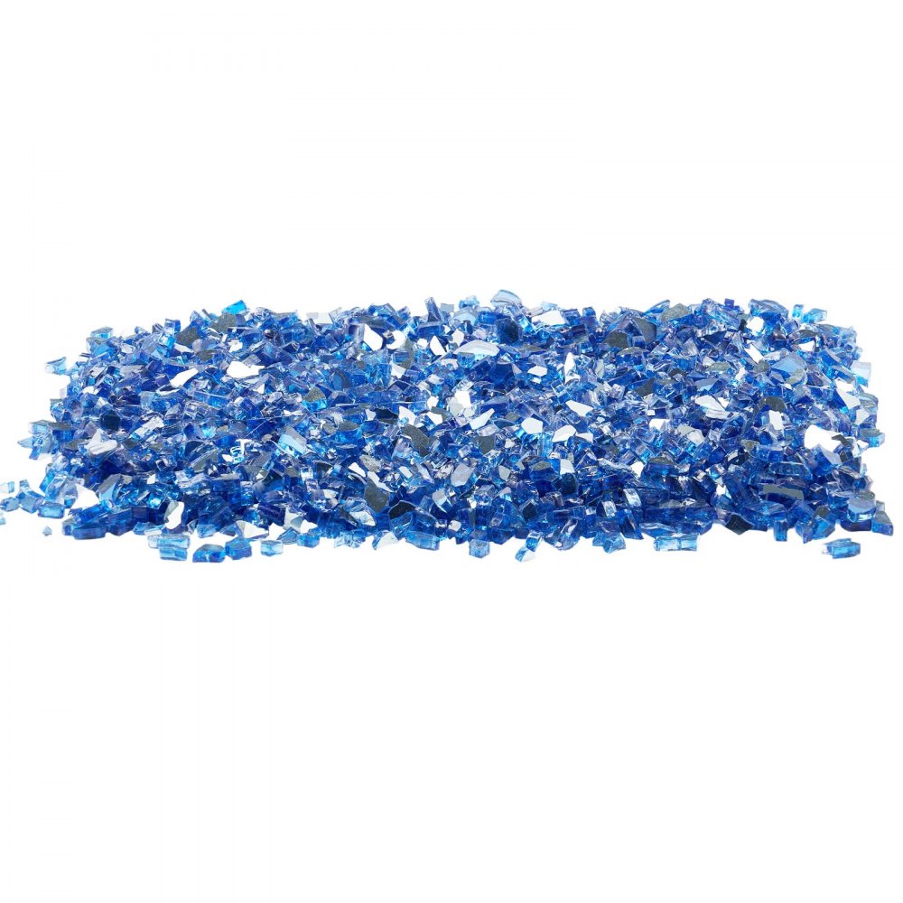 4.5 KG Fire Glass 6.35 mm Fireplace Glass Rocks for Fire Pit Cobalt Blue