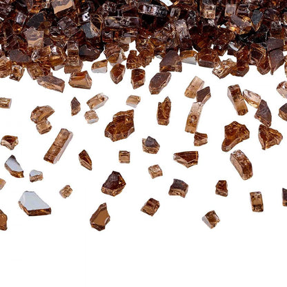 4.5 KG Fire Glass 6.35 mm Fireplace Glass Rocks for Fire Pit Table Copper