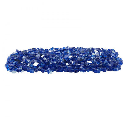 15.88 KG Fire Glass 12.7 mm Fireplace Glass Rocks for Fire Pit Cobalt Blue