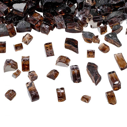 9 KG Fire Glass 12.7 mm Fireplace Glass Rocks for Fire Pit Table Copper