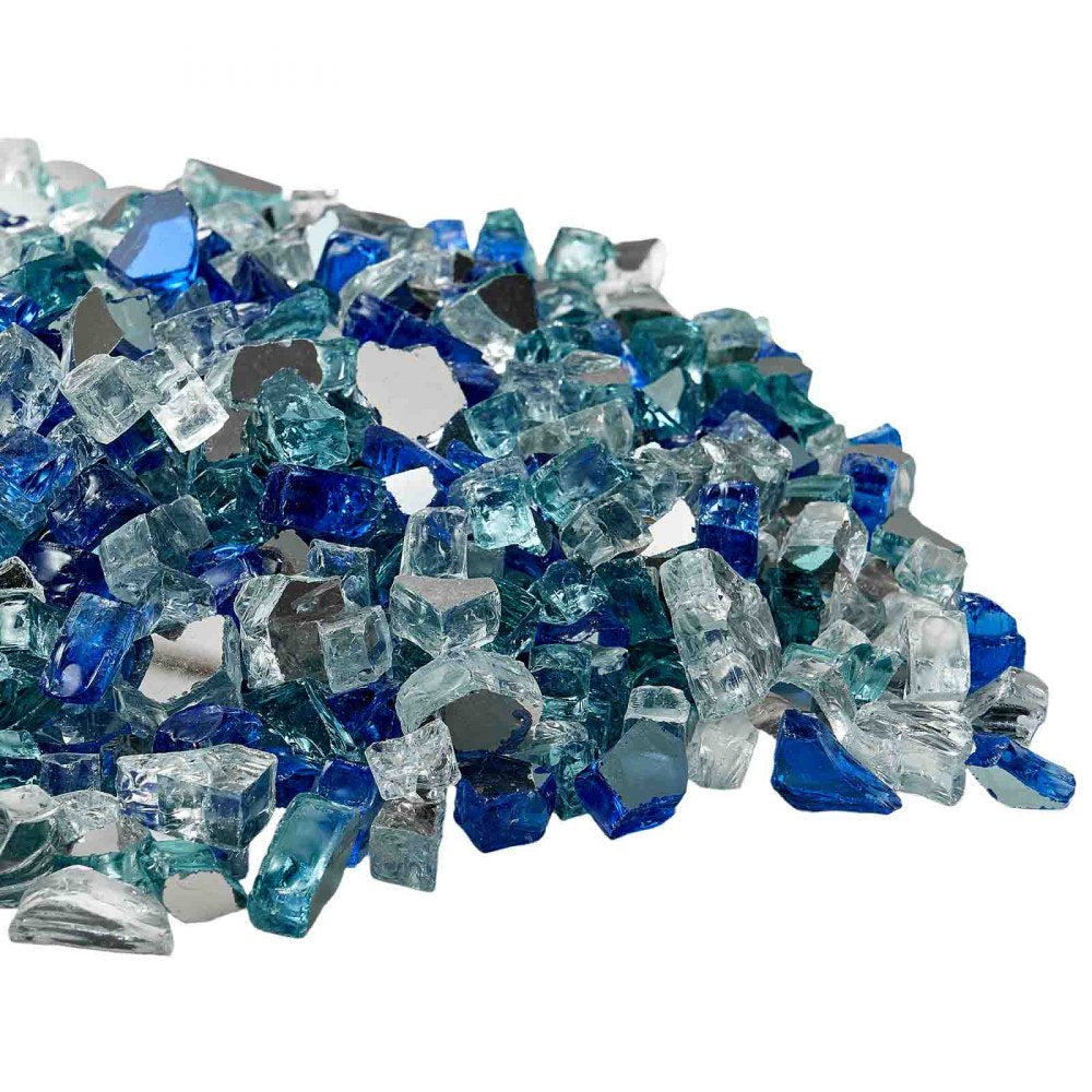 4.5 KG Fire Glass 12.7 mm Fireplace Glass Rocks for Fire Pit 3 Colors