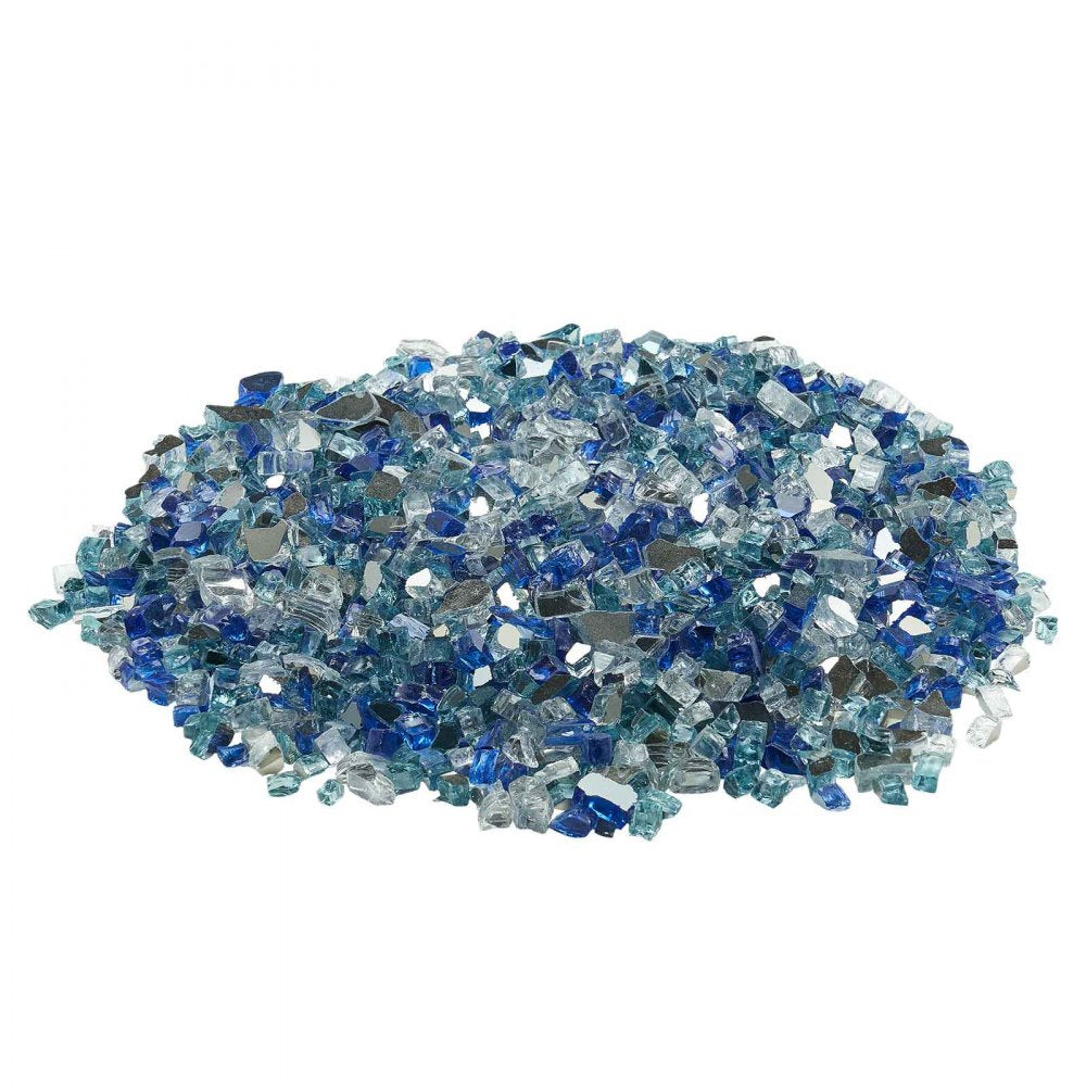 4.5 KG Fire Glass 12.7 mm Fireplace Glass Rocks for Fire Pit 3 Colors