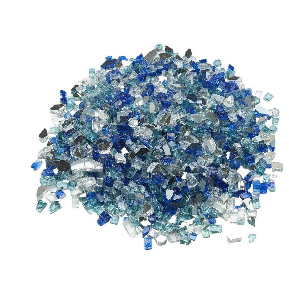 4.5 KG Fire Glass 12.7 mm Fireplace Glass Rocks for Fire Pit 3 Colors