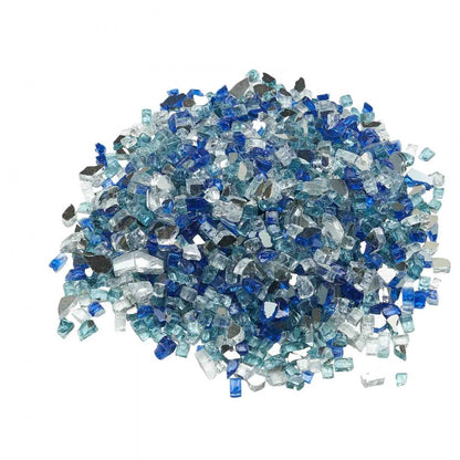 4.5 KG Fire Glass 12.7 mm Fireplace Glass Rocks for Fire Pit 3 Colors