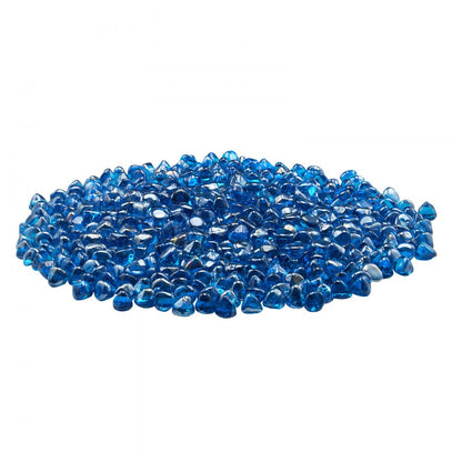 9 KG Fire Glass 25.4 mm Fireplace Glass Rocks for Fire Pit Caribbean Blue