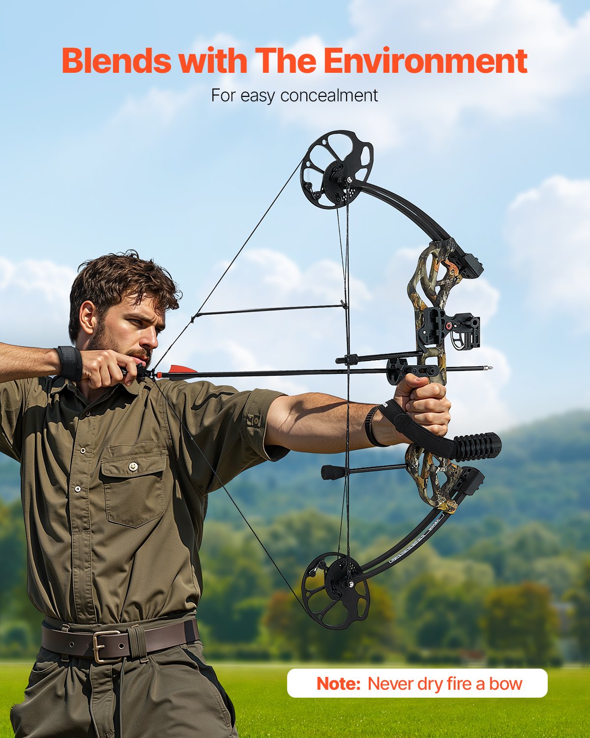 Compound Bow Archery, Adjustable 19-30 in Draw Length Compound Bow Package for Beginner, 19-70 Lbs Draw Weight Archery Bows and Arrow Set, Right Hand Kit with Hunting Equipment, 320 fps