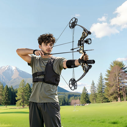 Compound Bow Archery, Adjustable 19-30 in Draw Length Compound Bow Package for Beginner, 19-70 Lbs Draw Weight Archery Bows and Arrow Set, Right Hand Kit with Hunting Equipment, 320 fps