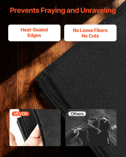 Carbon Felt Welding Blanket, 1016mm x 1016mm Flame Retardant Welding Blanket, Up to 1800°F Heat Resistant Safety Protection Blanket, 3.5mm Thickened Carbon Fiber Fireproof Insulation Mat Pad