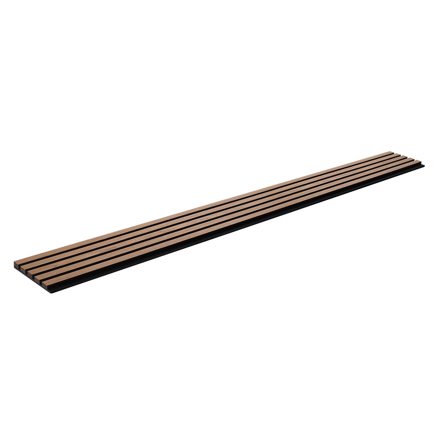 Wood Slat Acoustic Panels, 7.9 x 94.5 inch, MDF Accent Wooden Wall Panels for Modern Interior Wall, Faux Wood Wall Board Panels for Stylish Decor and Noise Reduction, Walnut